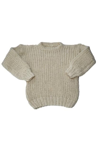 Knitted Sweater Norwegian - MODEL 304 WHITE WOOL
