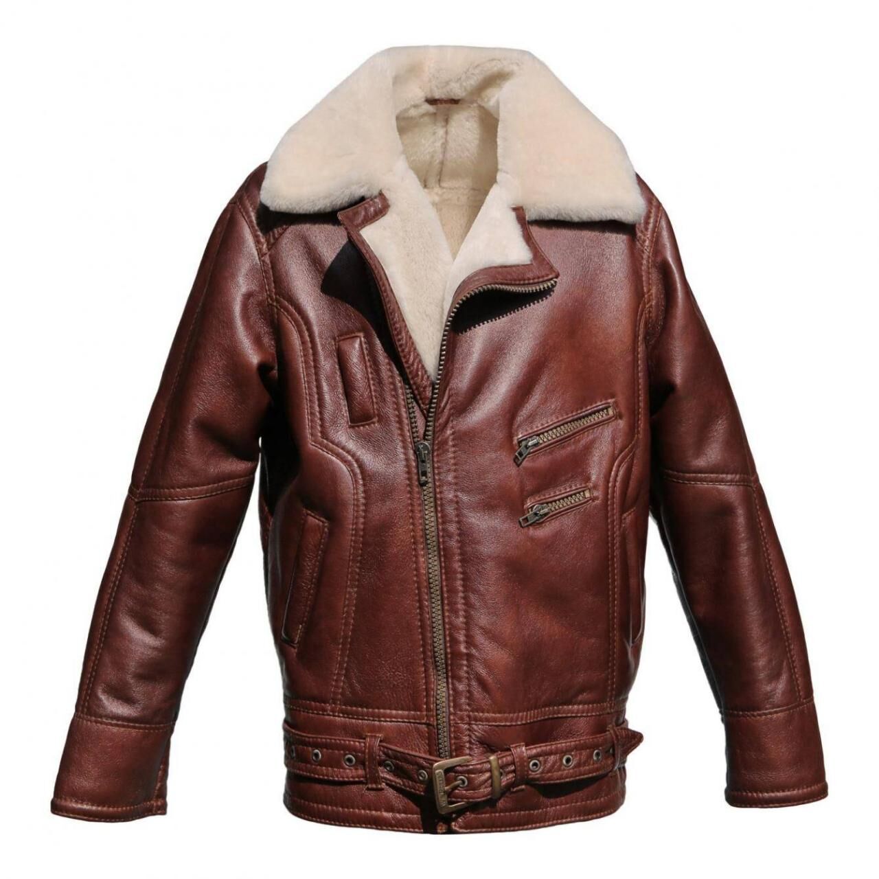 Lammfelljacke - VANDAMM KASTANIENBRAUN - Größe: XL