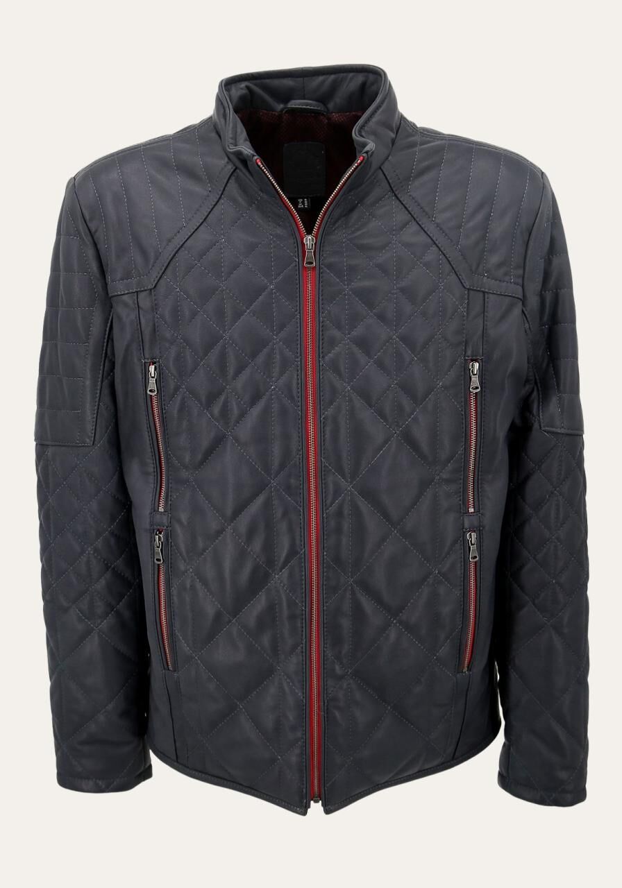 Lederjacke - KIAN BLAU - Größe: XL