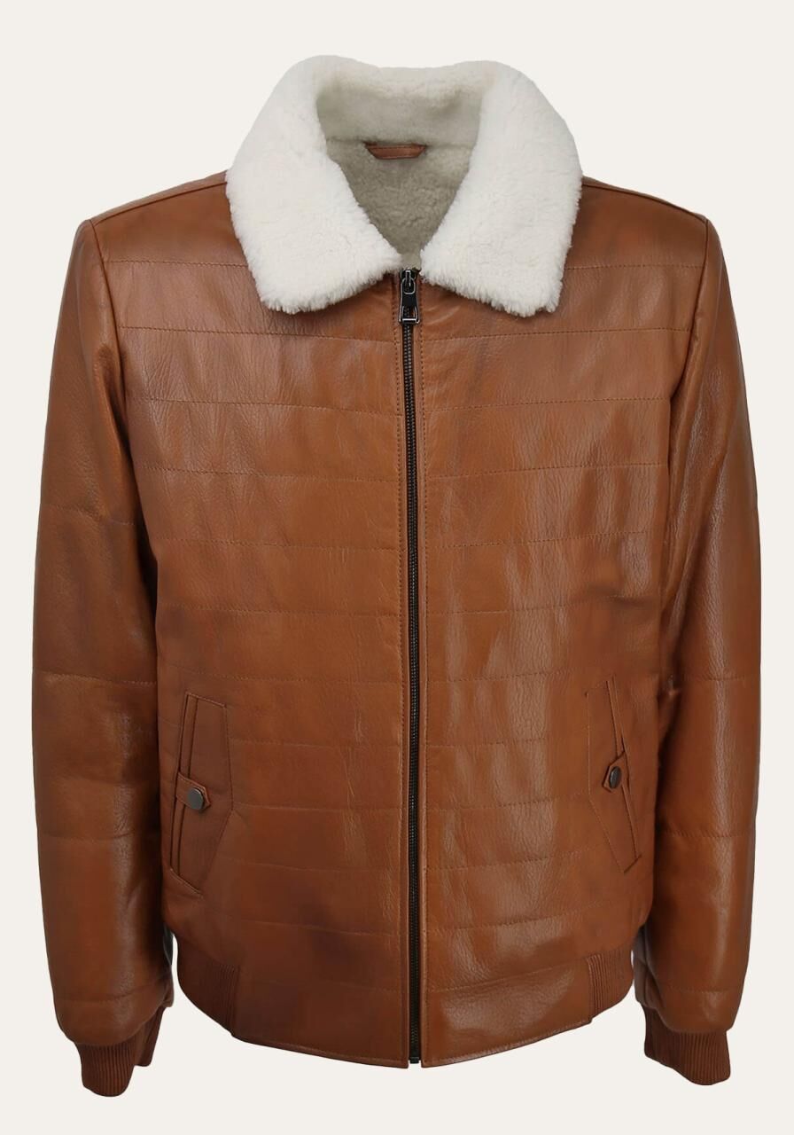 Lammfelljacke Thorsten Cognac - Größe: 3XL