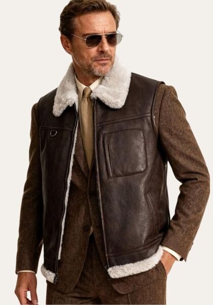 Lammfellweste - FIRMINIUS mit Kragen