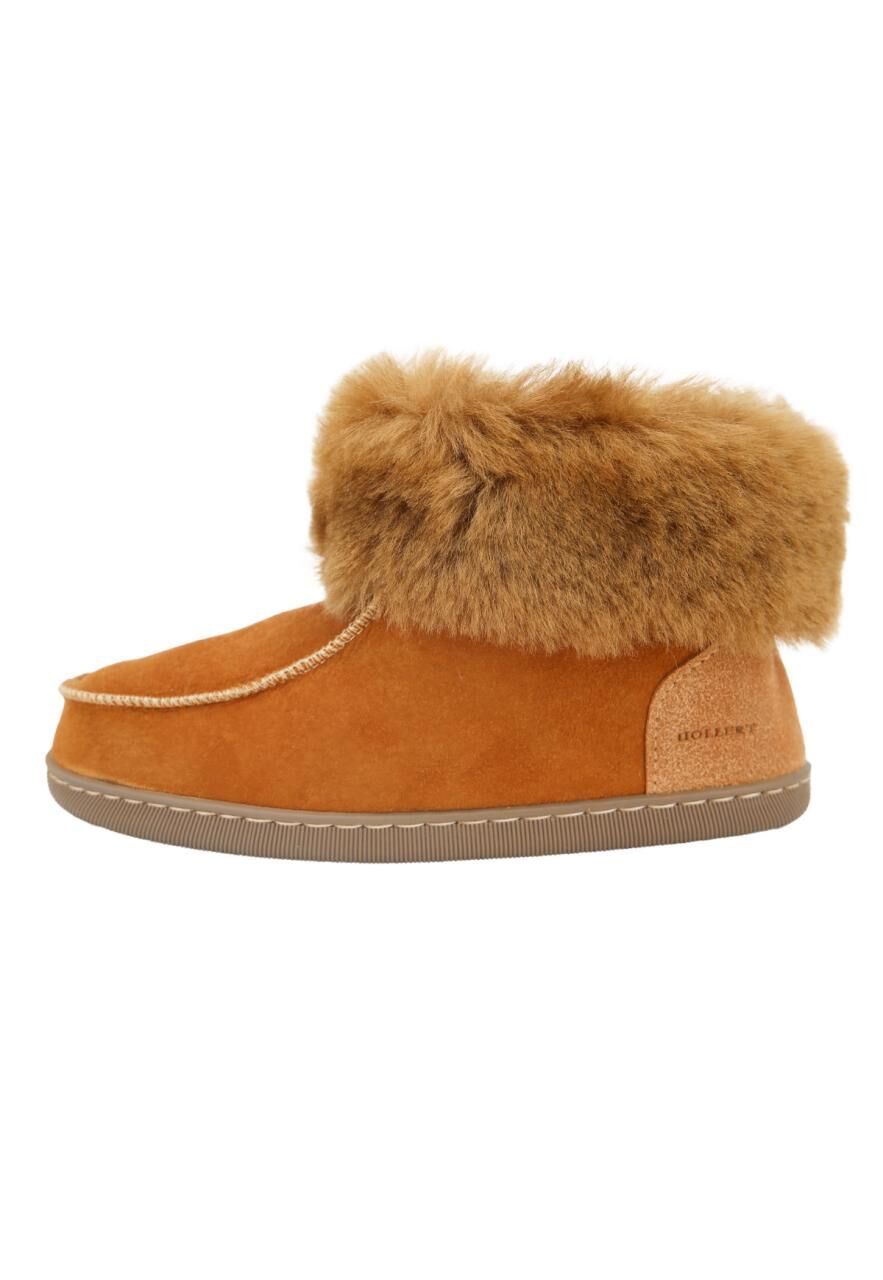 Lammfell Hausschuhe - EWA COGNAC - Schuhgröße: EUR 42