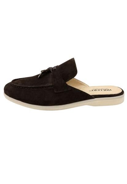 Herren Slipper Braun mit Tassel Detail - HOL70