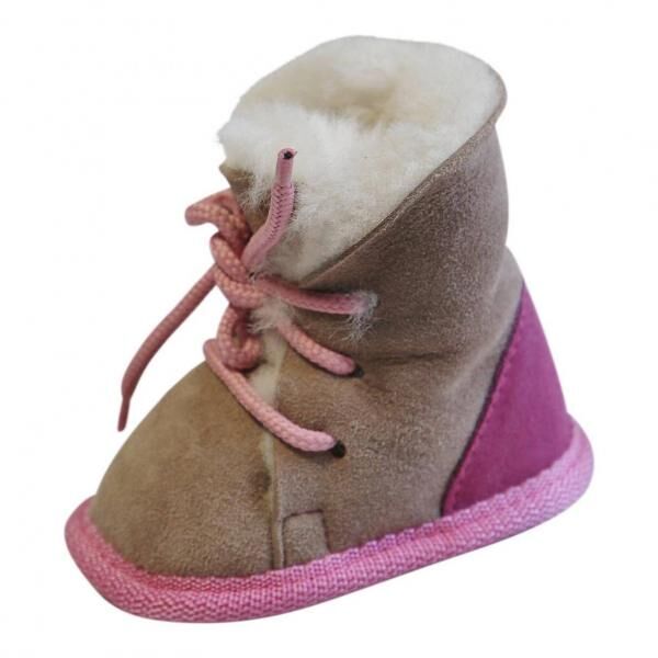 Sheepskin baby shoes Bears