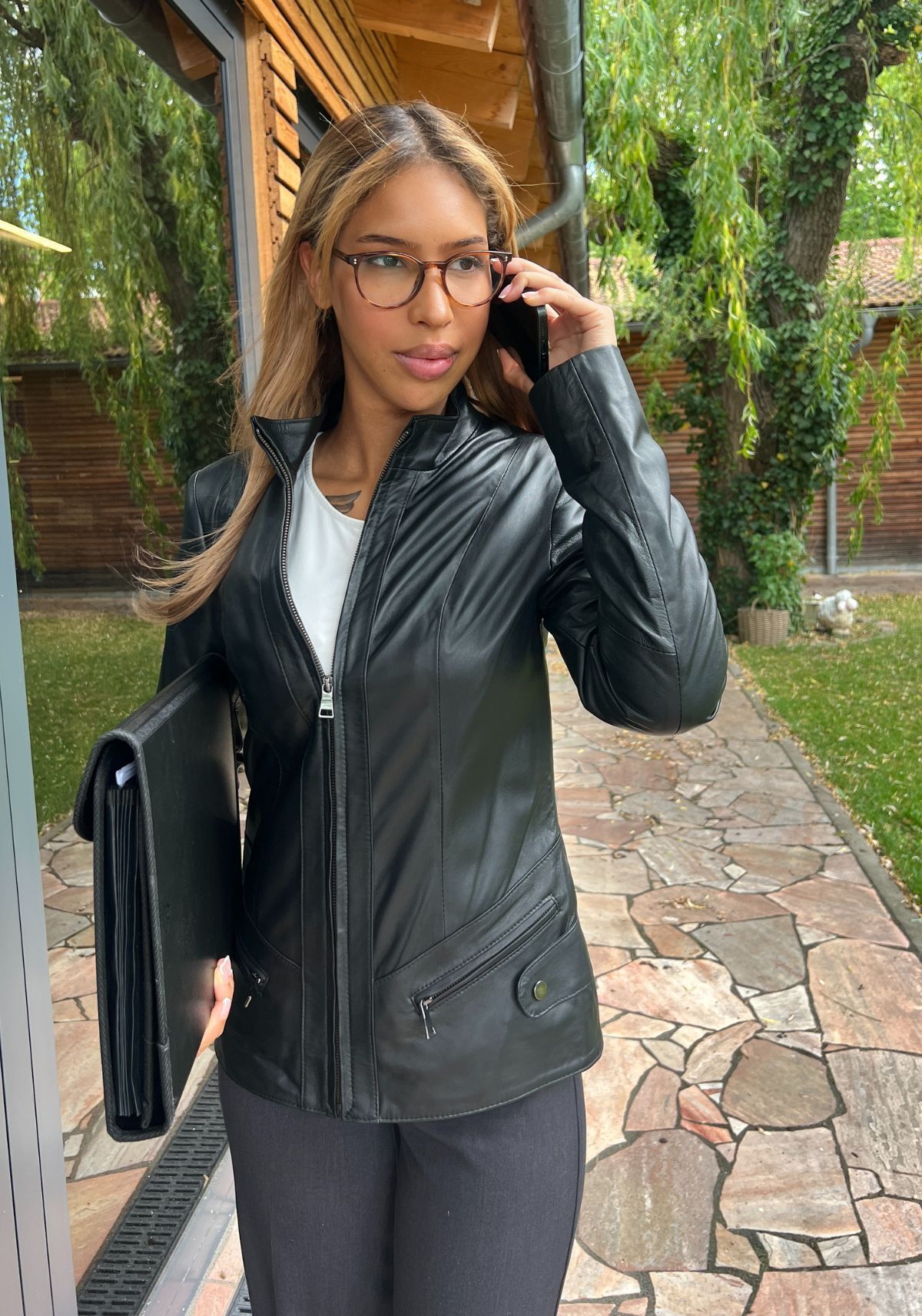 Leather jacket - NADIA BLACK