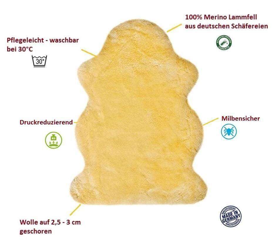 Echtes Lammfell Baby – 90-100 Cm, Medizinisch Gegerbt, Für Allergiker Geeignet, Waschbar Bei 30°