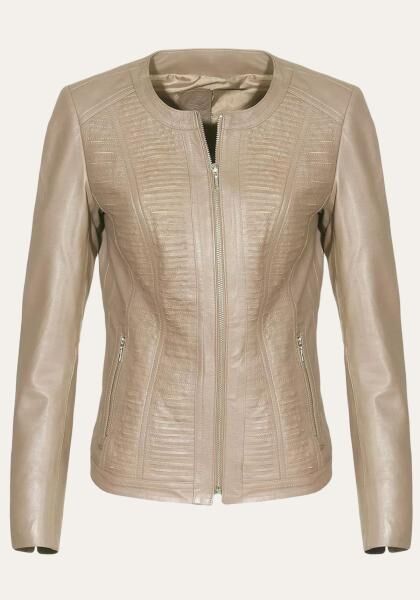 Lederjacke Pati Beige