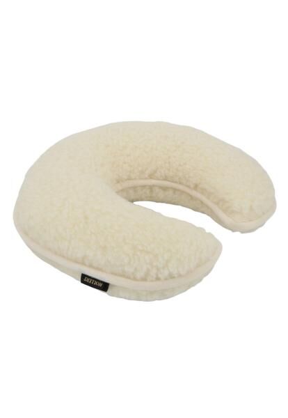 Nackenhörnchen aus Merinowolle Ecru