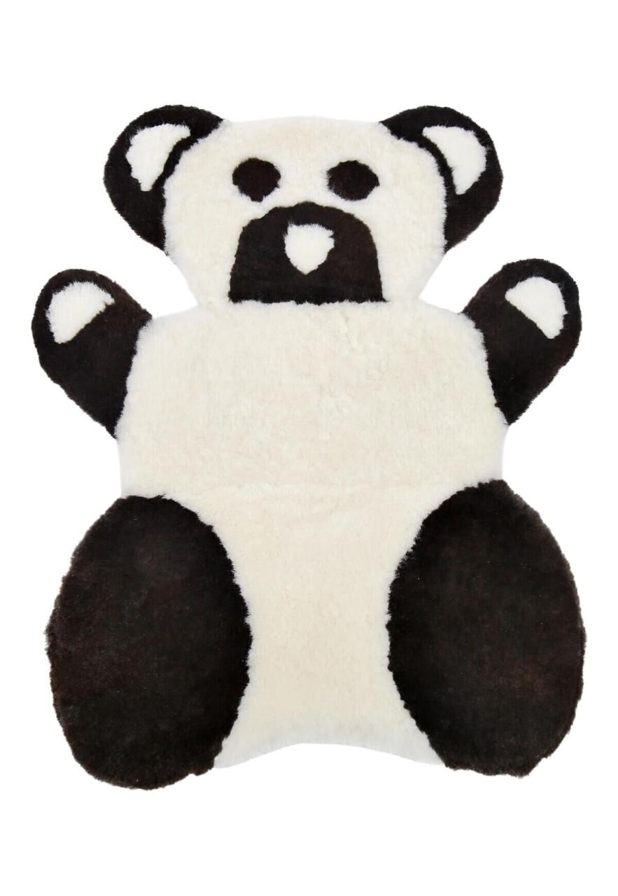 Teddy Teppich aus echtem Merino Lammfell Braun -