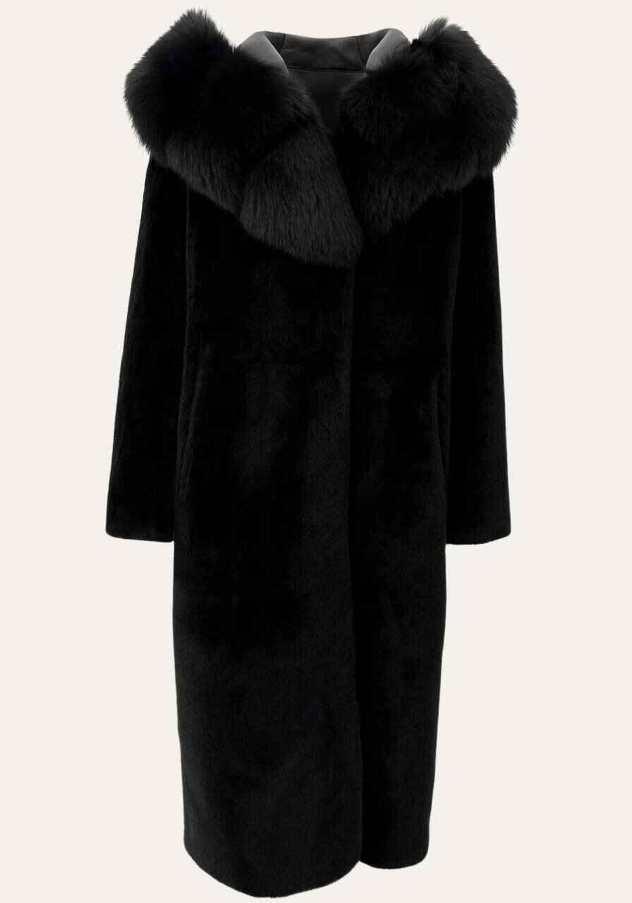 Luce Nera – Eleganz aus spanischem Shearling Lammfell - Größe: 5XL