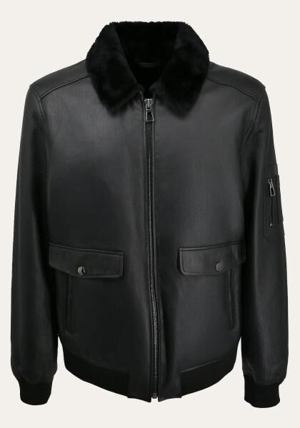 Lammfelljacke Soren Schwarz