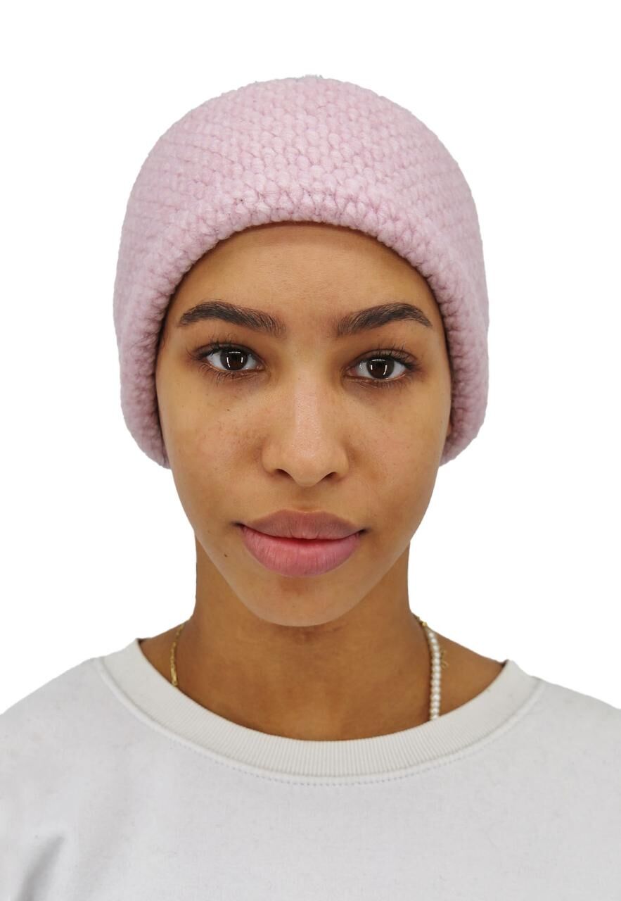 Stirnband Laura aus Merinowolle - Farbe: Rosa