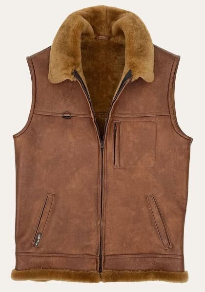 Lammfellweste - FIRMINIUS mit Kragen