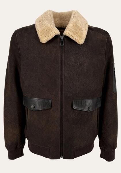 Jacke Hudson – Shearling-Lammfell, klare Form, zeiltose Stärke