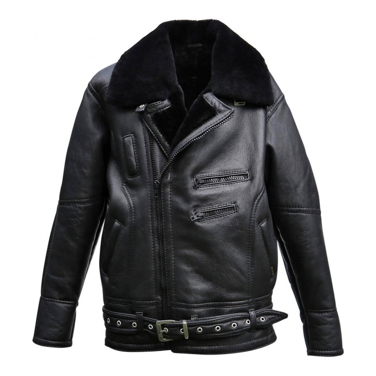 Lammfelljacke - VANDAMM SCHWARZ - Größe: XL