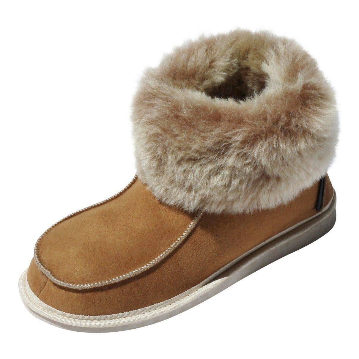 Lammfell Hausschuhe ZUGSPITZE COGNAC - Schuhgröße: EUR 46