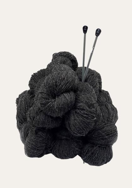 Strickwolle Schafwolle Schwarz 1kg