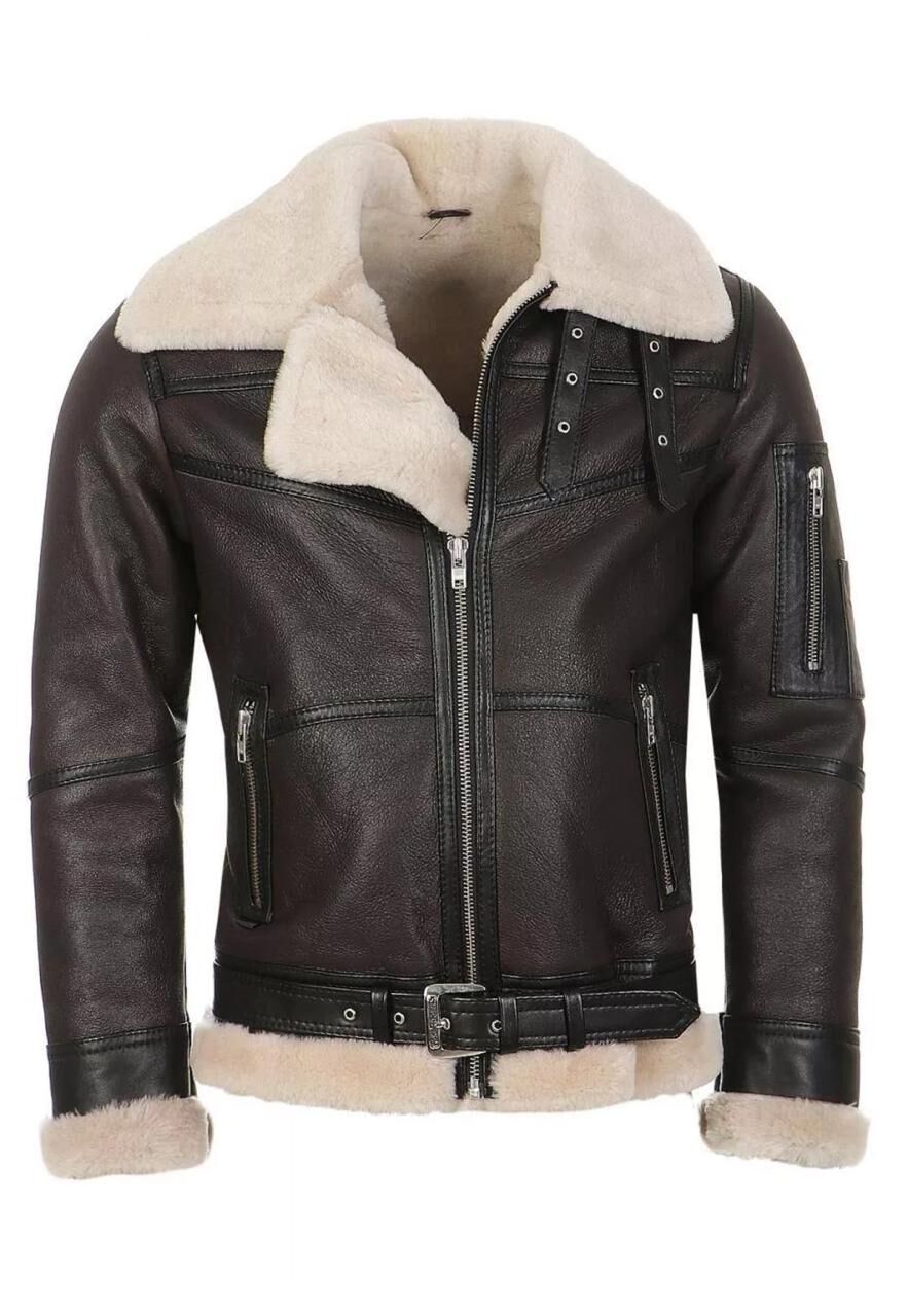 Bomberjacke - B16 - Größe: M | Farbe: Model 1 - Espresso/Weiß