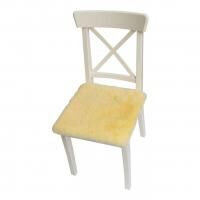 Lammfell Sitzkissen 40 x 40 cm Gelb