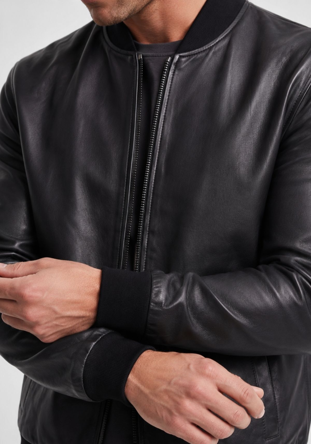 Lederblouson aus echtem Lammnappaleder – Modern, Elegant, Zeitlos