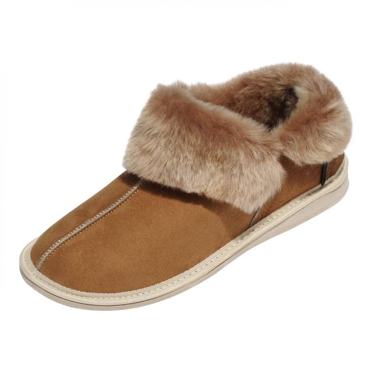 Lammfell Hausschuhe KANADA COGNAC - Schuhgröße: EUR 42