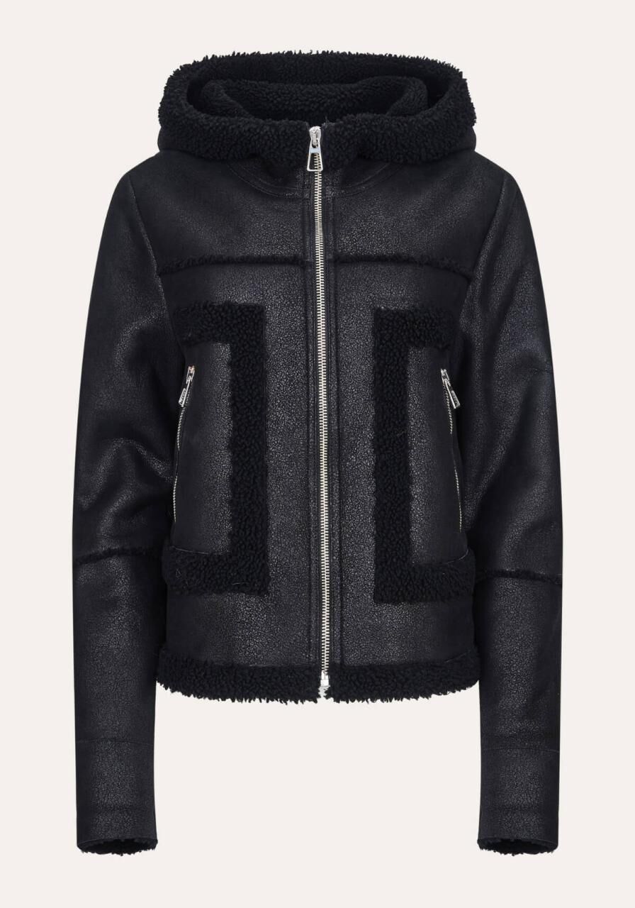 Lammfelljacke im Urban-Look – Mit Kapuze für maxim alen K... - Größe: 4XL