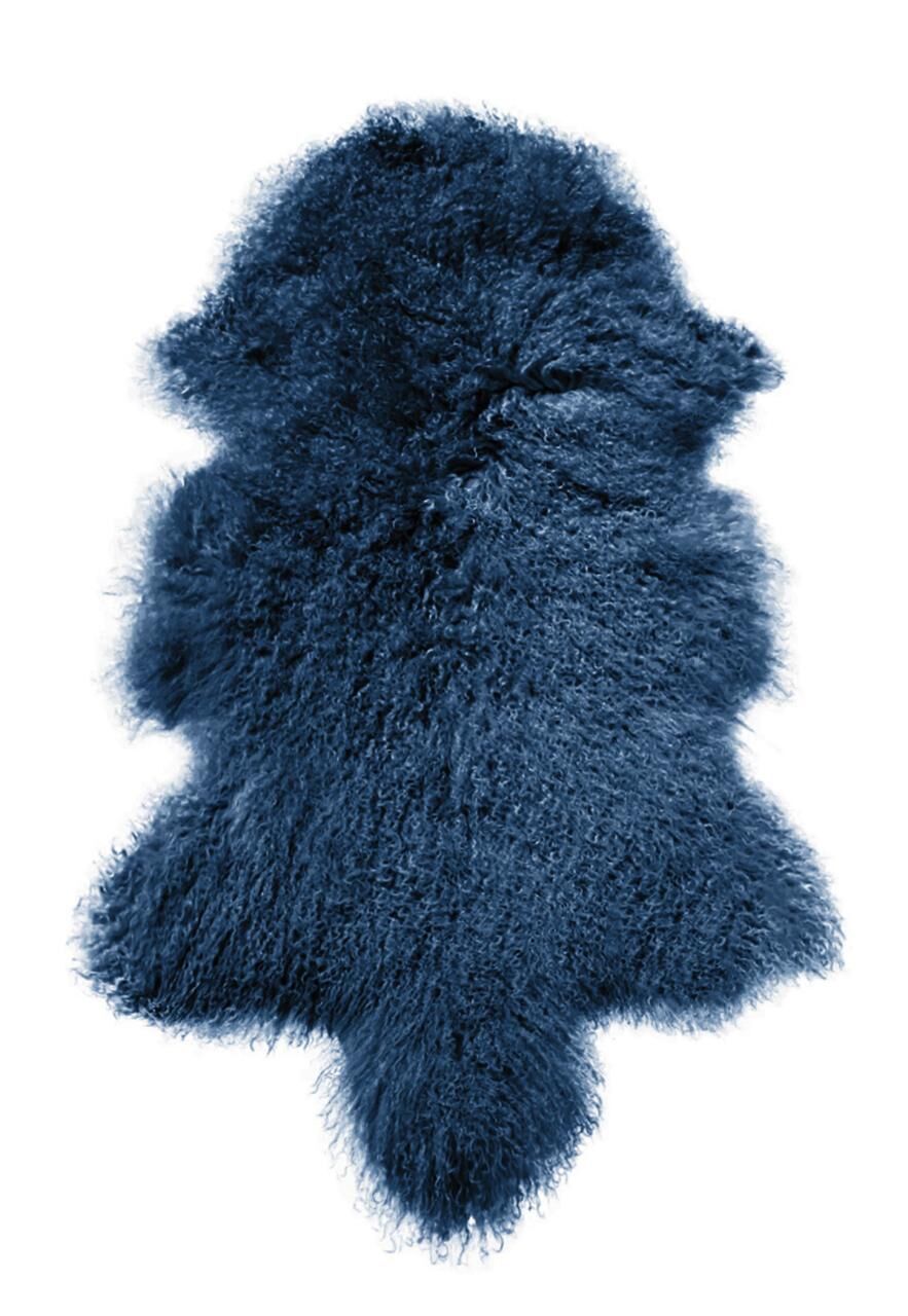 Lammfell Tibet - Farbe: Blau | Größe: 90-100