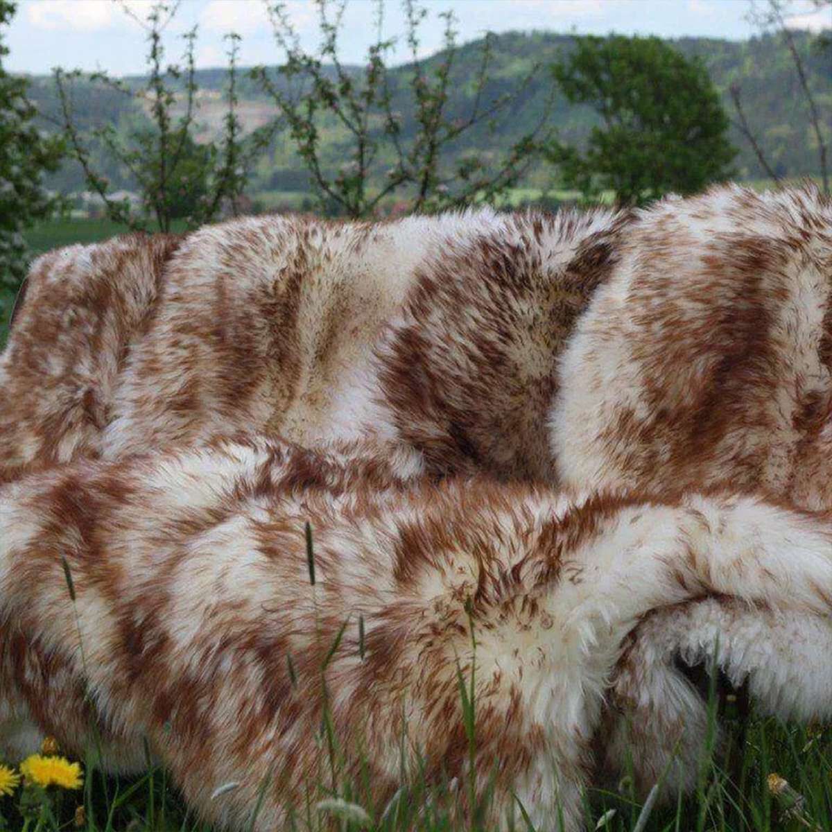 Hollert Lammfell Läufer Aus Merino-Schaffell – 90-100 Cm, Naturfarben Cappuccino