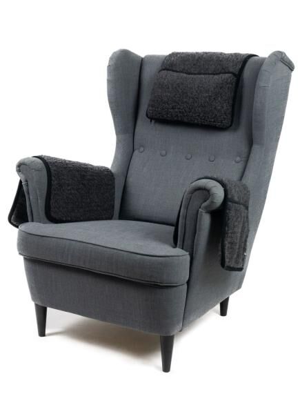 Set of 3 Merino Wool Chair Covers "Falco"