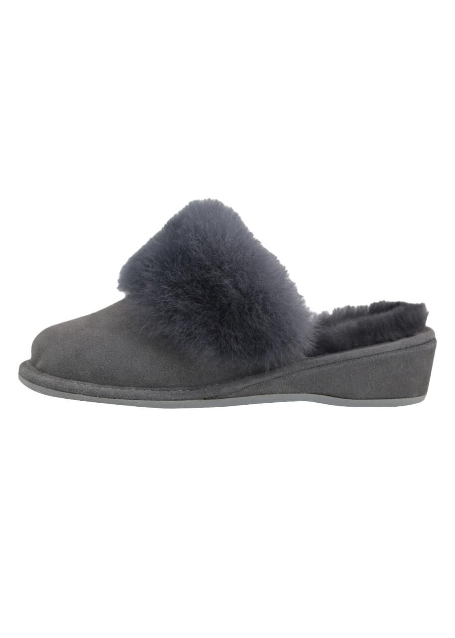 Lammfell Hausschuhe - MAROKKO - Schuhgröße: EUR 41 | Farbe: Grau