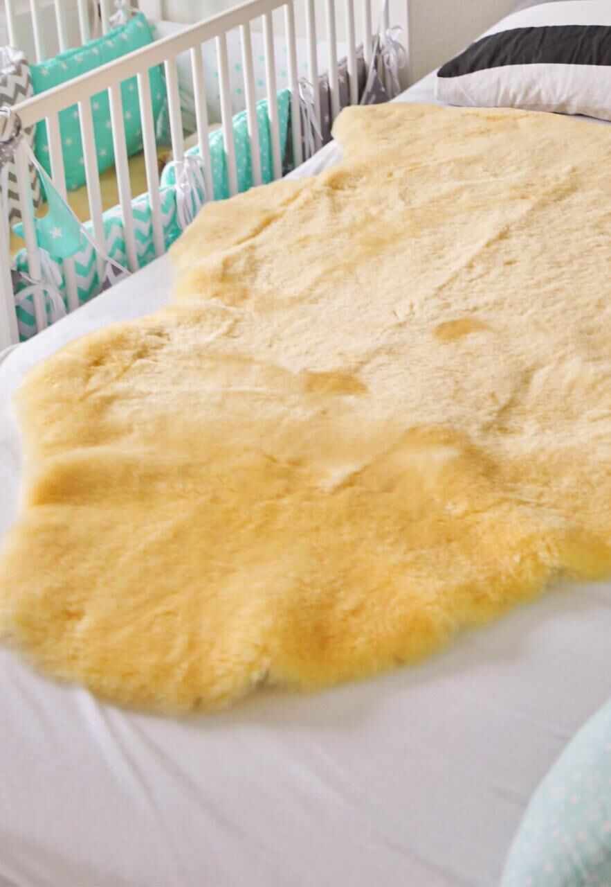 Schaffell waschbar ökologische Gerbung XXL Größe: 120-130 cm -