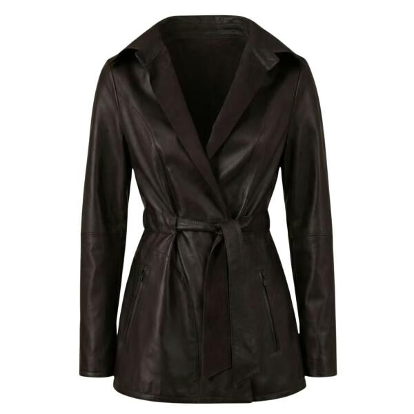 Lederjacke Dunkelbraun – Beidseitig tragbar