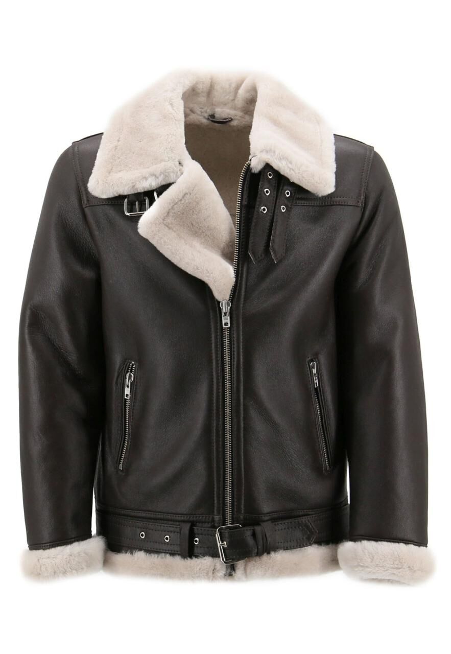 Lammfelljacke - JAMES - Größe: L | Farbe: Espresso