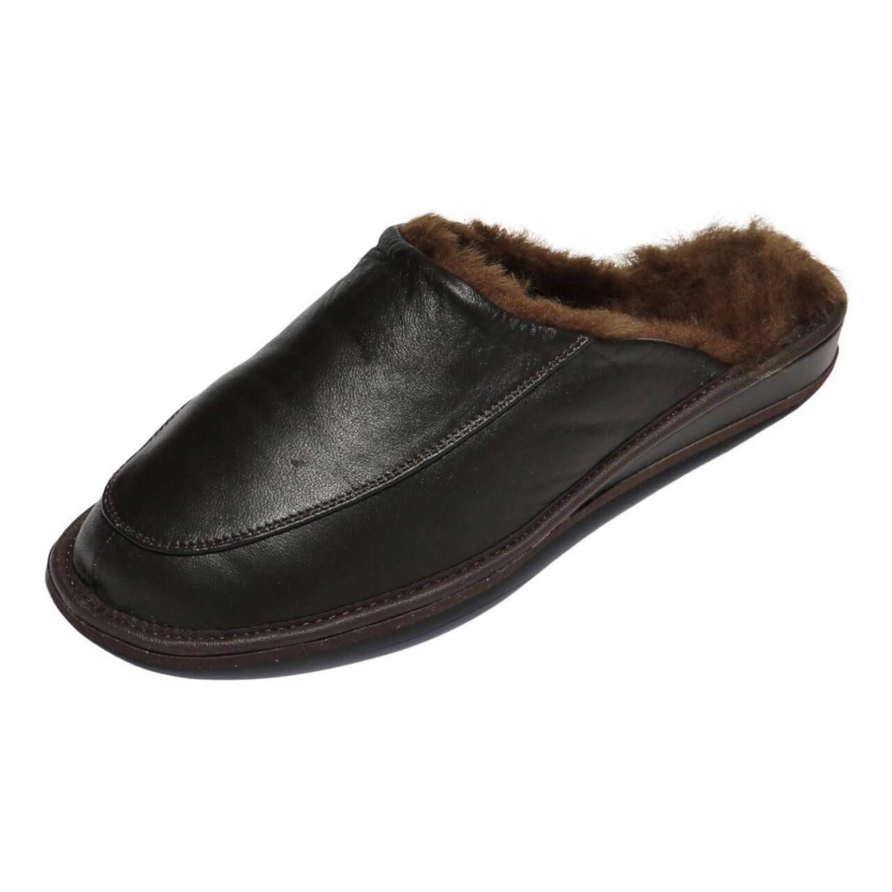 Lammfell Hausschuhe - JAN - Schuhgröße: EUR 45 | Farbe: Braun