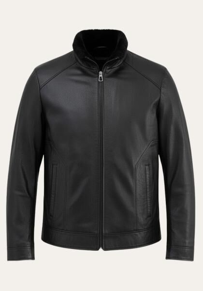 Lammfelljacke Kevin Schwarz