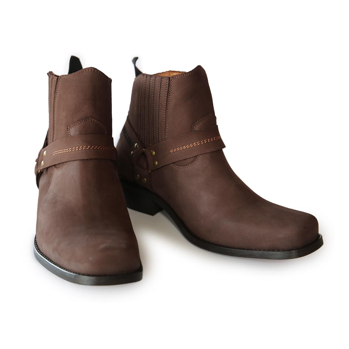 Leder Stiefelette Cowboy Modell 2000 - Schuhgröße: EUR 45 | Farbe: Braun