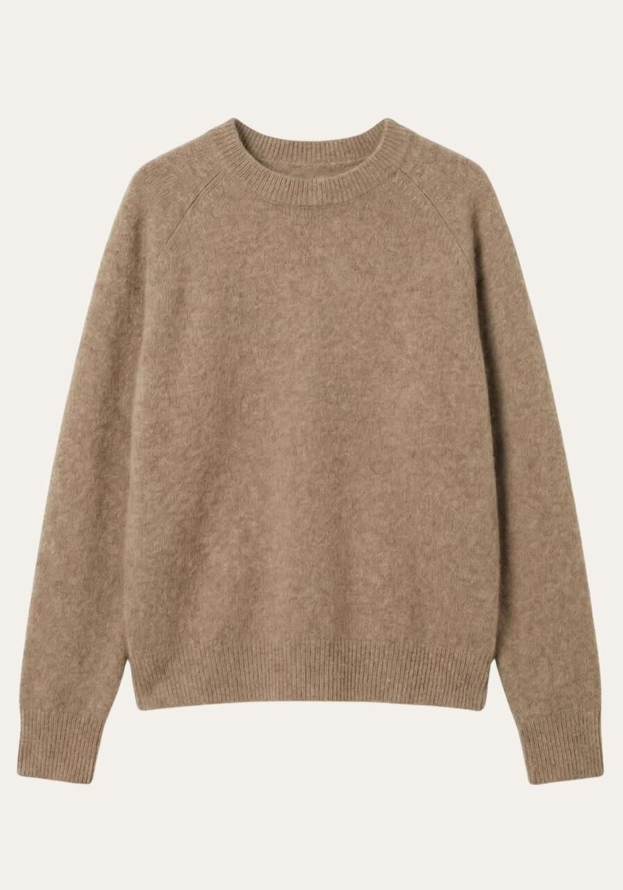 Damen Cashmere Sweater – Beige - Größe: S/M