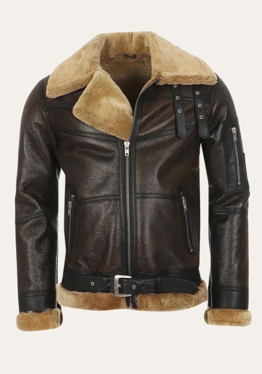 Bomberjacke - B16 - Größe: L | Farbe: Model 3 - Walnuss/Cappuccino