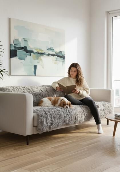 Lammfelldecke Toscana 190 x 155 cm Modell 2560 Silber Curly