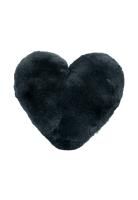 Lambskin Pillow - BLACK HEART 