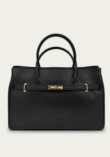 Echtleder-Handtasche Damen Schwarz – Elegante Business & Shopper Tasche
