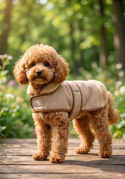 Lammfell Hundemantel mit Klettverschluss Modell 17