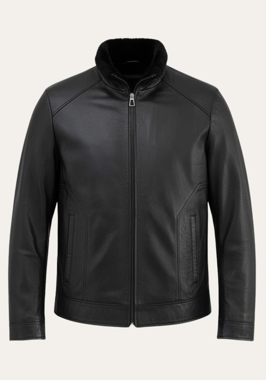Lammfelljacke Kevin Schwarz - Größe: 3XL