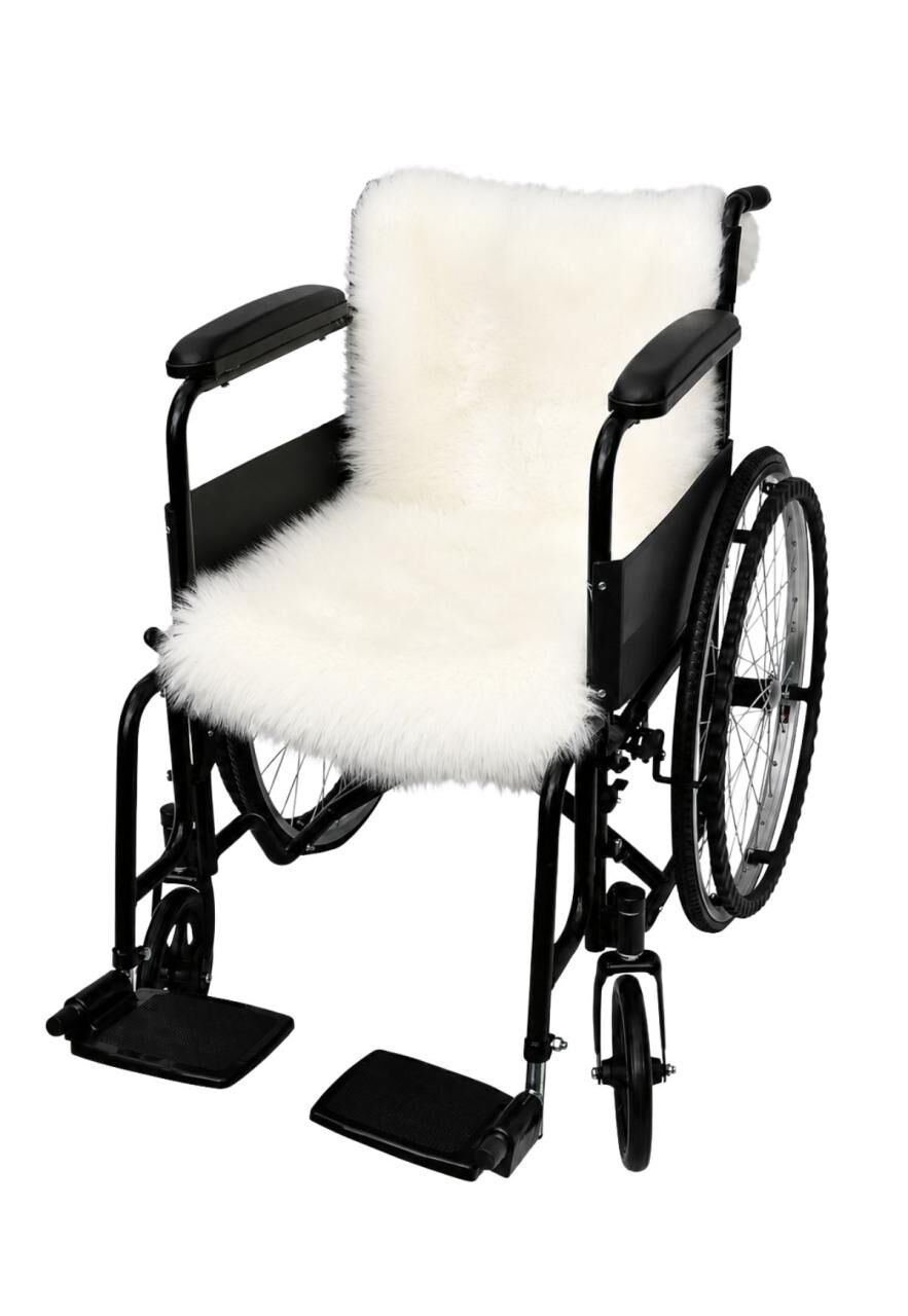 Lammfell - ROLLSTUHL Auflage - Farbe: Naturweiß