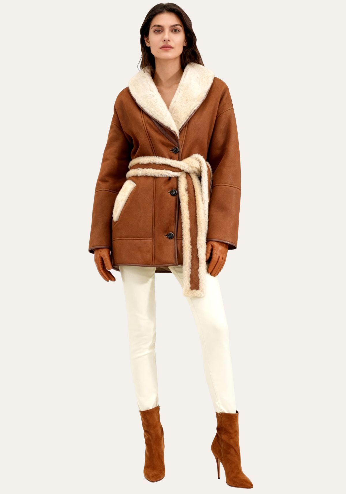 Shearling Lammfelljacke – Weiche Konturen, starke Präsenz