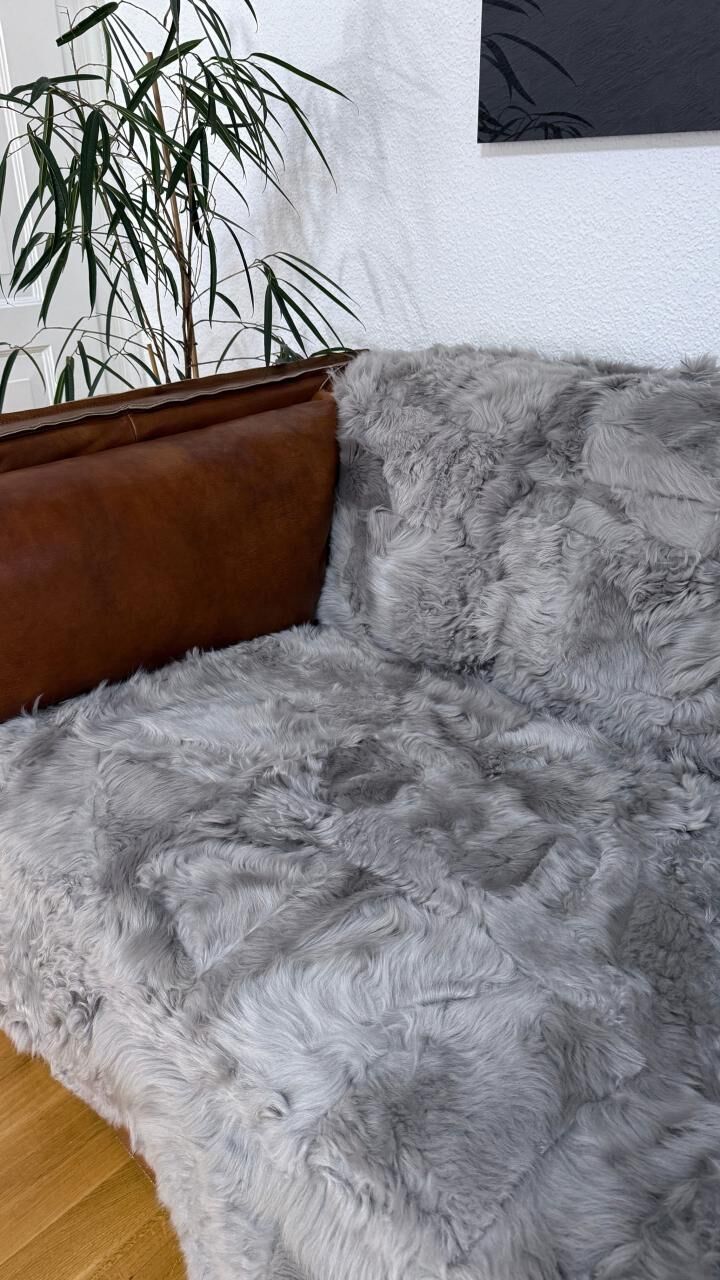 Lammfelldecke Toscana 185 x 150 cm Modell 2562 Grau -