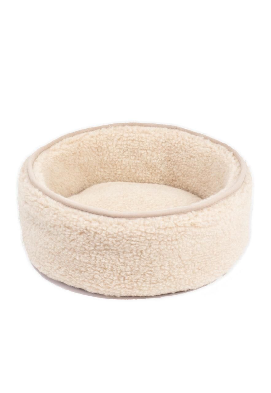 Hundebett Doppio Merinowolle Ø 40 cm - Farbe: Beige