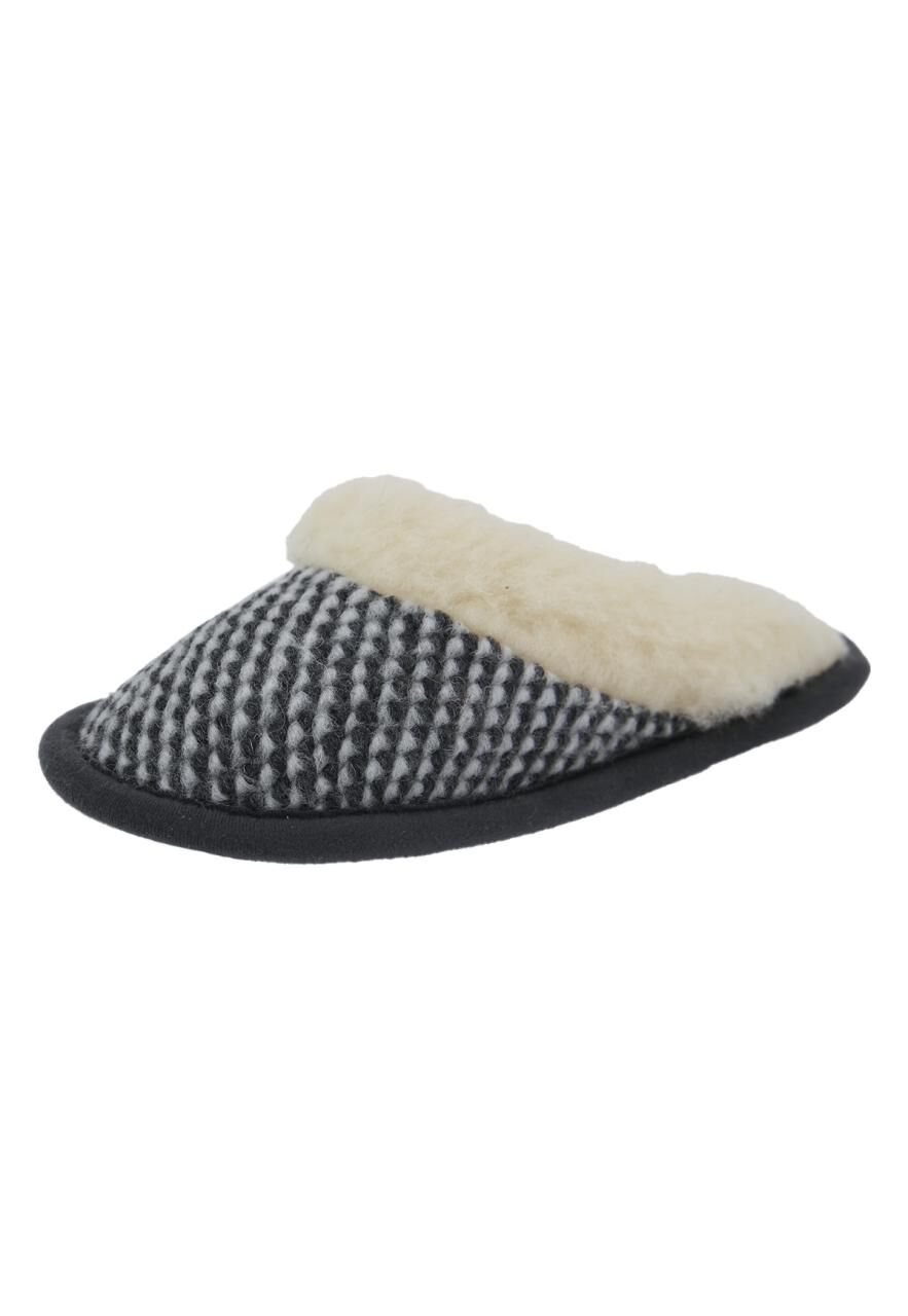 Hausschuhe Pantoffeln aus Merinowolle - PAULA - Farbe: Grau | Schuhgröße: EUR 37/38