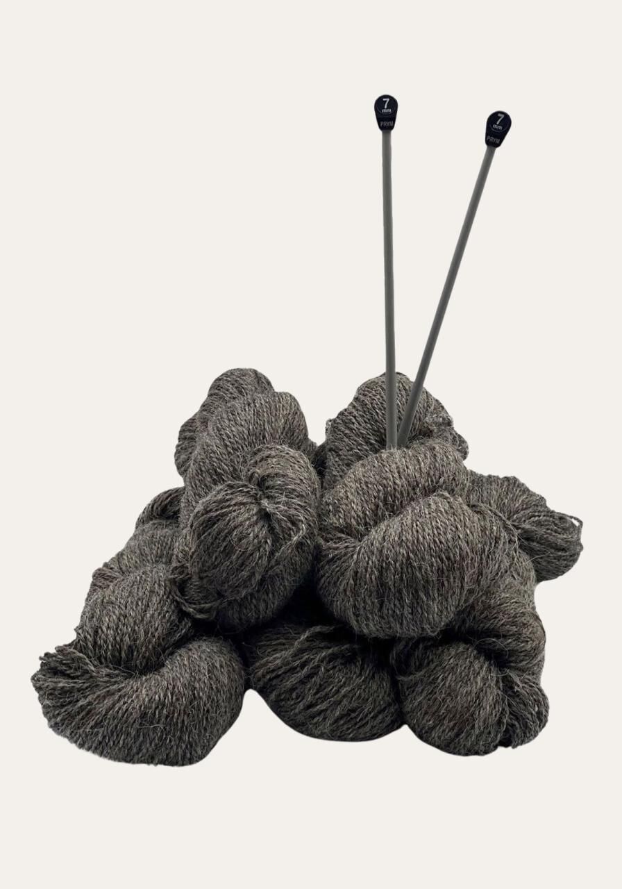Schafwolle - NATURWOLLE 1 kg - Farbe: Dunkelgrau