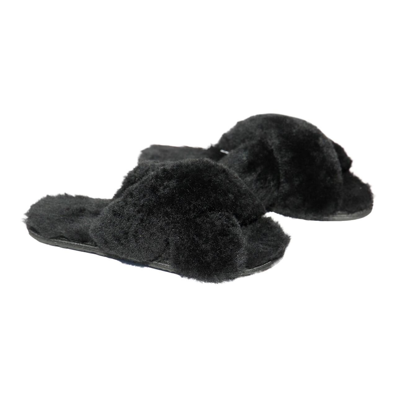 Lammfell - SANDALEN FLORIDA - Schuhgröße: EUR 36 | Farbe: Schwarz